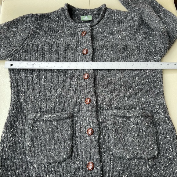 Aran Woollen Mills Women's Gray Tweed Sweater Women Size XL - Picture 5 of 9